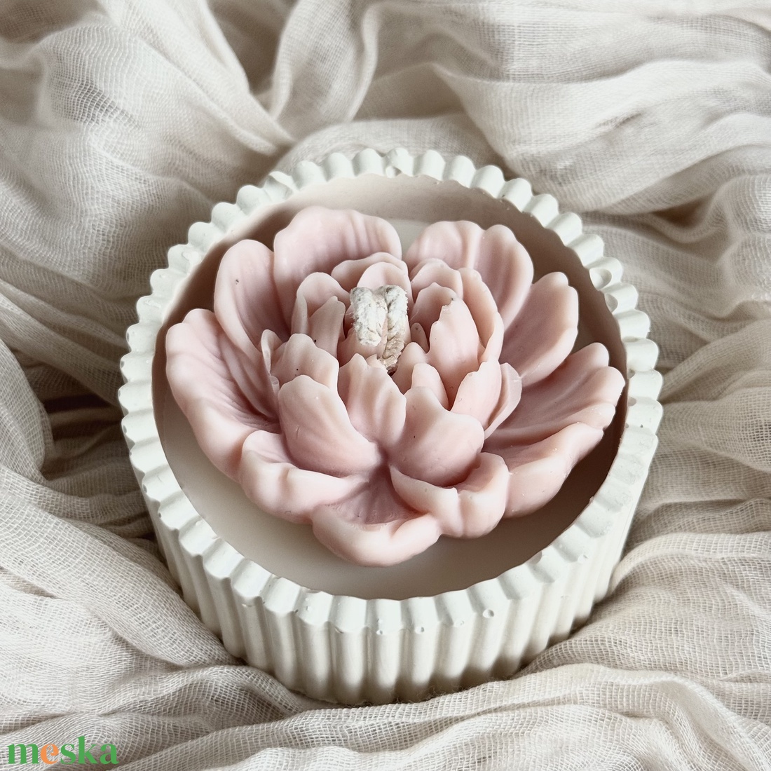 Gyertyatál - Bazsarózsa - otthon & életmód - gyertya, illat, aroma - gyertya - Meska.hu