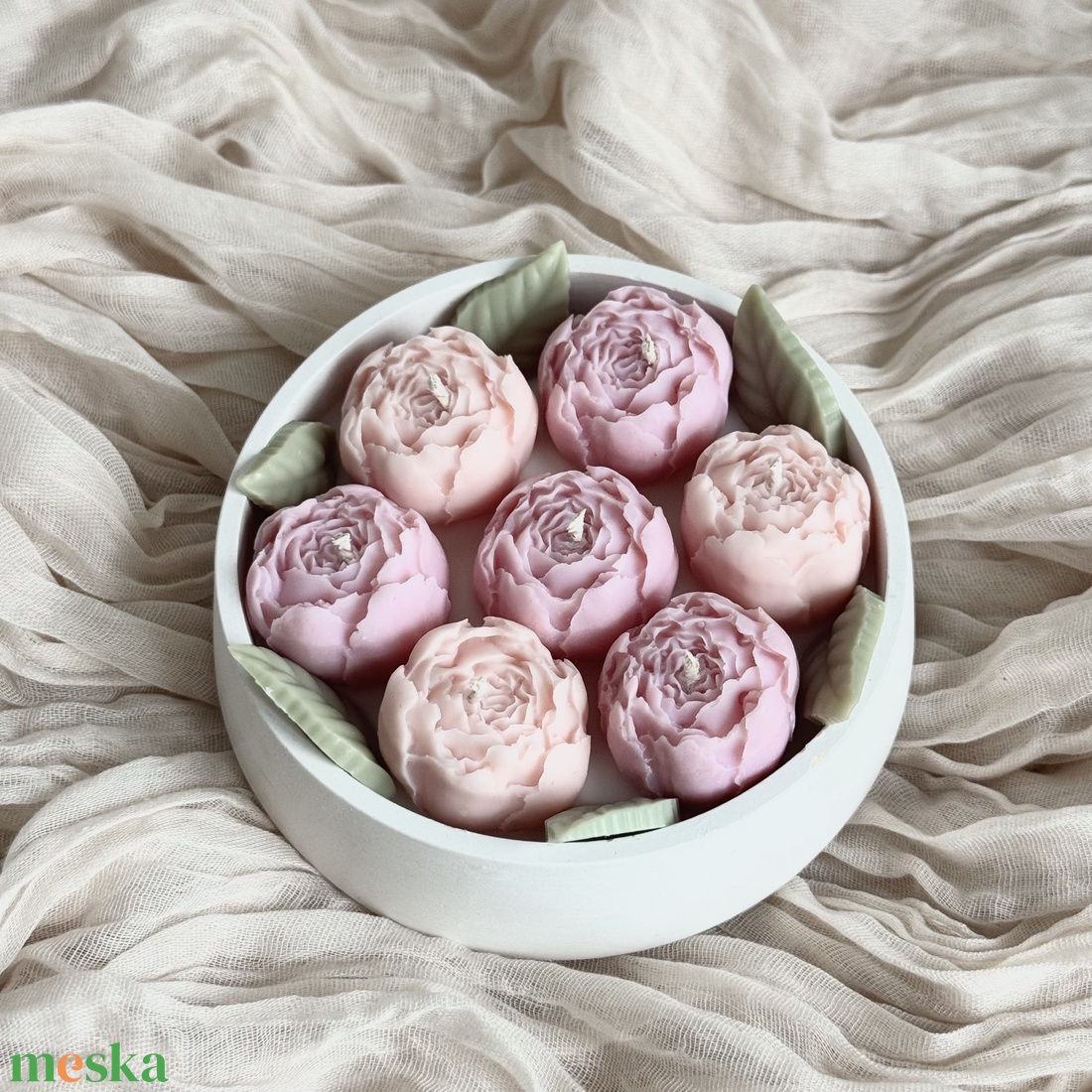 Gyertya Virágoskert - otthon & életmód - gyertya, illat, aroma - gyertya - Meska.hu