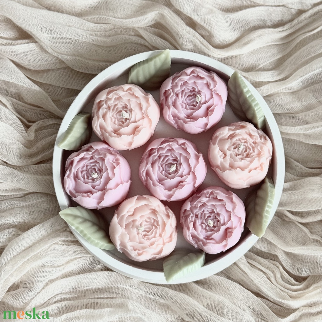 Gyertya Virágoskert - otthon & életmód - gyertya, illat, aroma - gyertya - Meska.hu