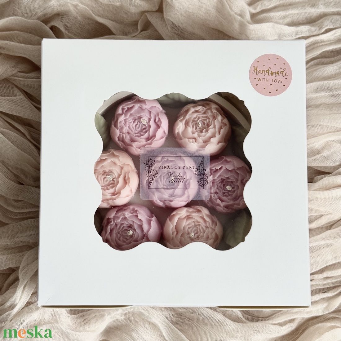 Gyertya Virágoskert - otthon & életmód - gyertya, illat, aroma - gyertya - Meska.hu