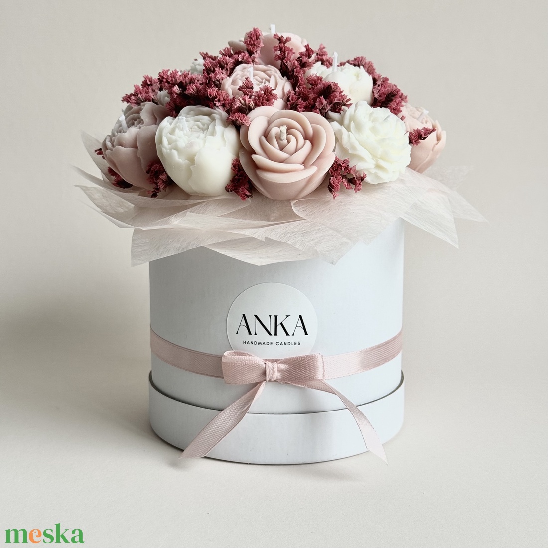 Gyertya Virág Box - otthon & életmód - gyertya, illat, aroma - gyertya - Meska.hu