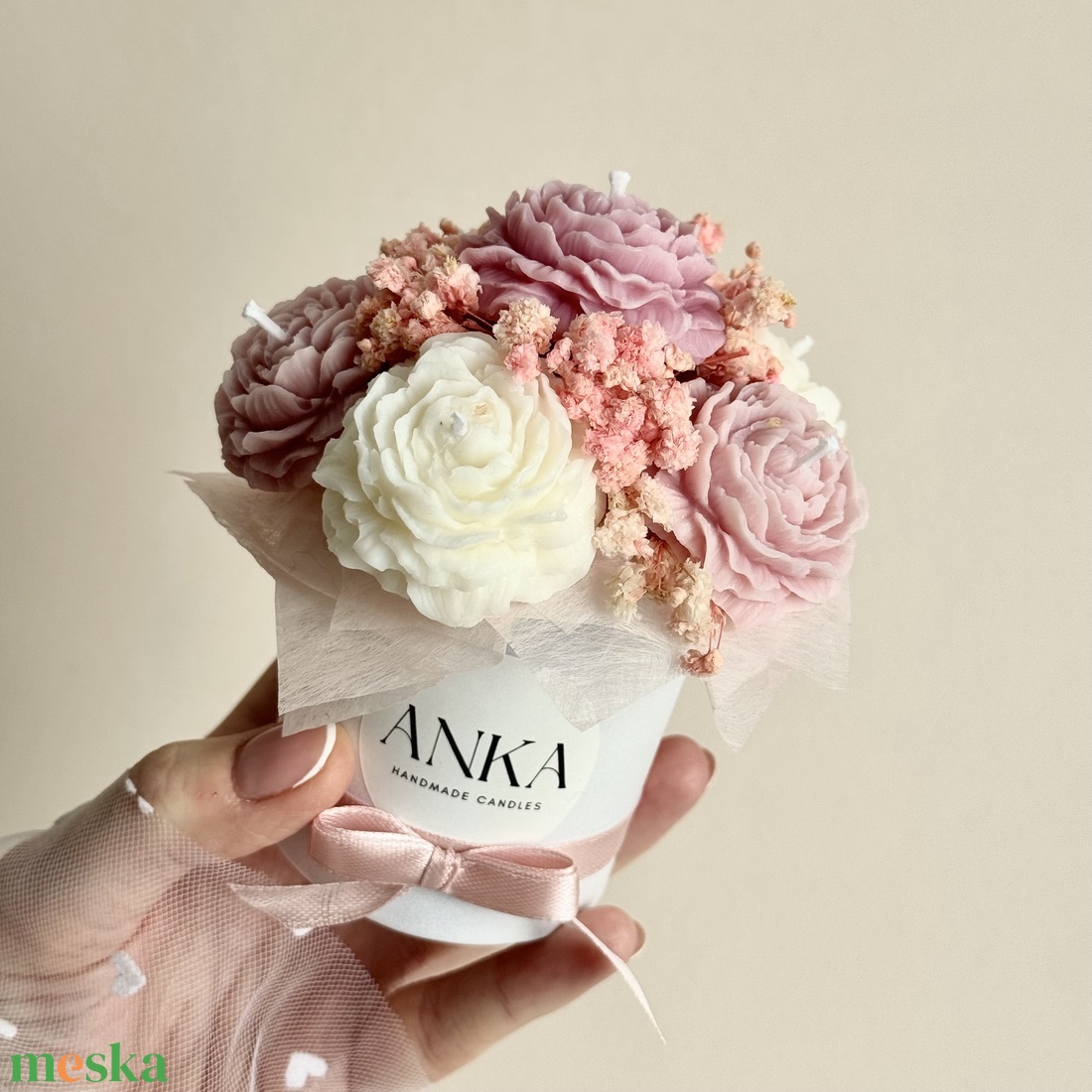 Gyertya Virág Box  - otthon & életmód - gyertya, illat, aroma - gyertya - Meska.hu