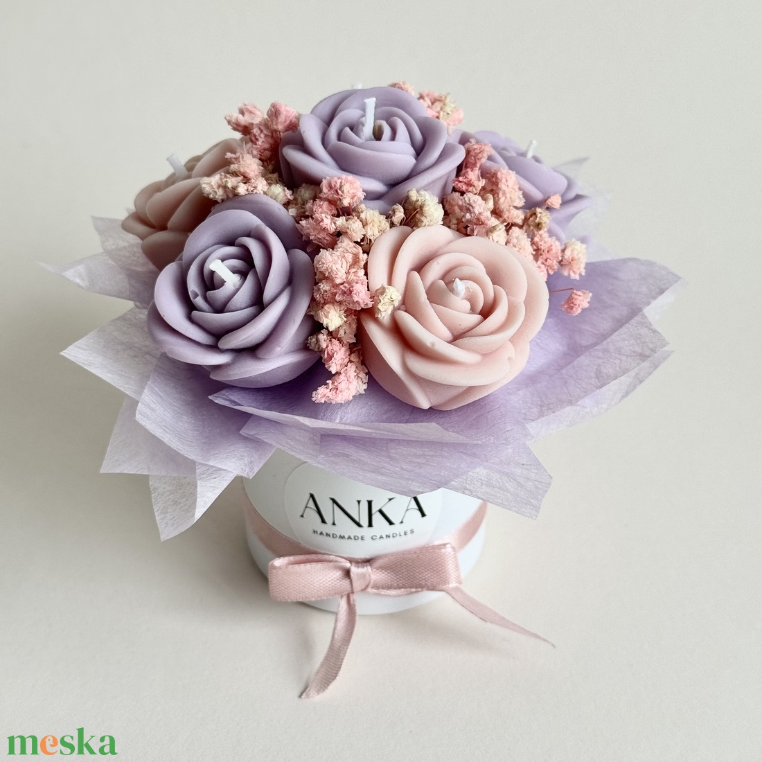 Gyertya Virág Box  - otthon & életmód - gyertya, illat, aroma - gyertya - Meska.hu