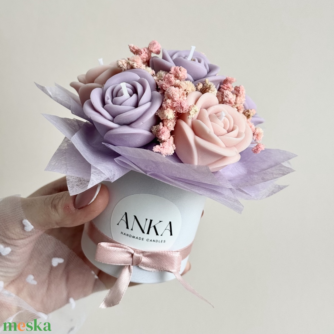 Gyertya Virág Box  - otthon & életmód - gyertya, illat, aroma - gyertya - Meska.hu