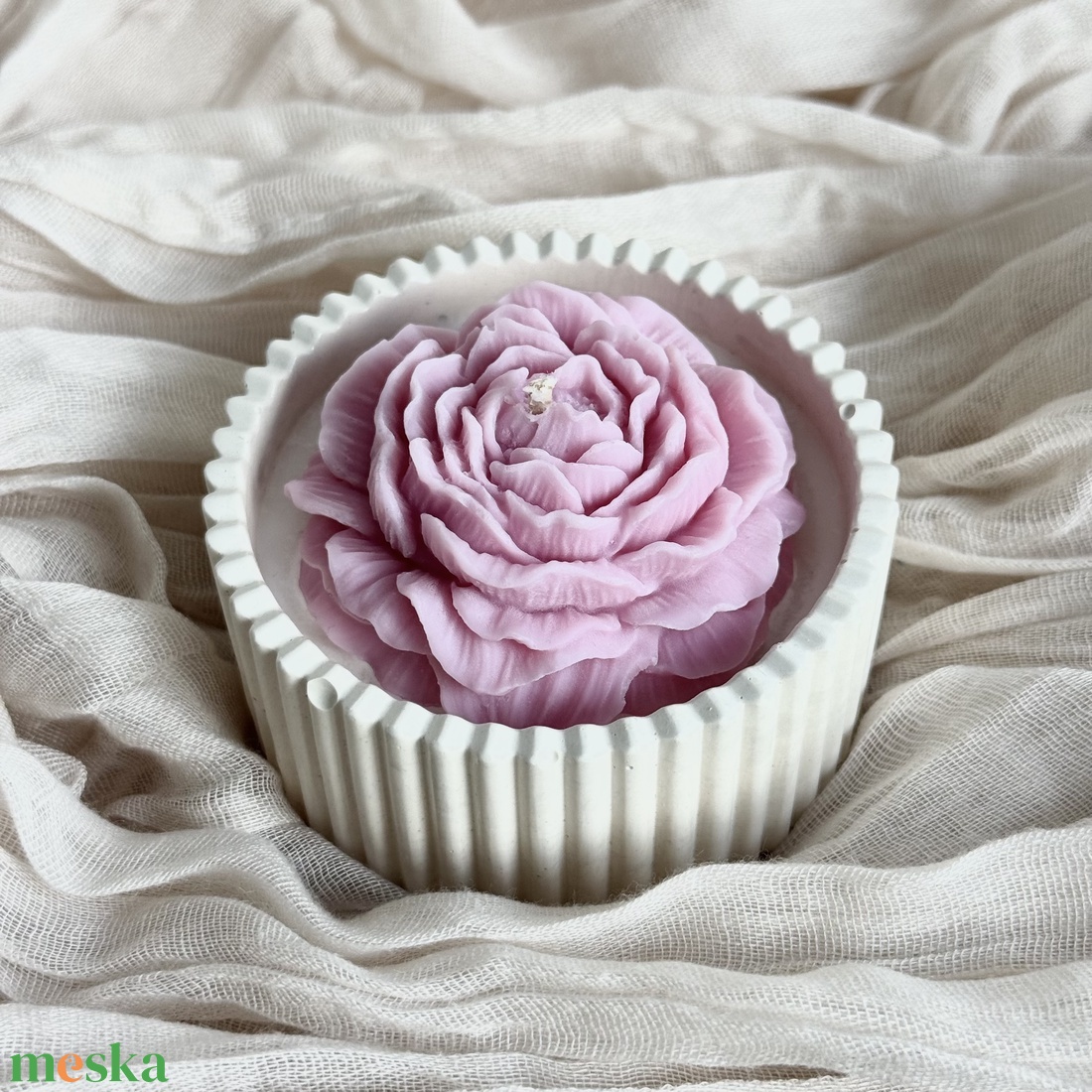 Gyertyatál - Kert Rózsa - otthon & életmód - gyertya, illat, aroma - gyertya - Meska.hu