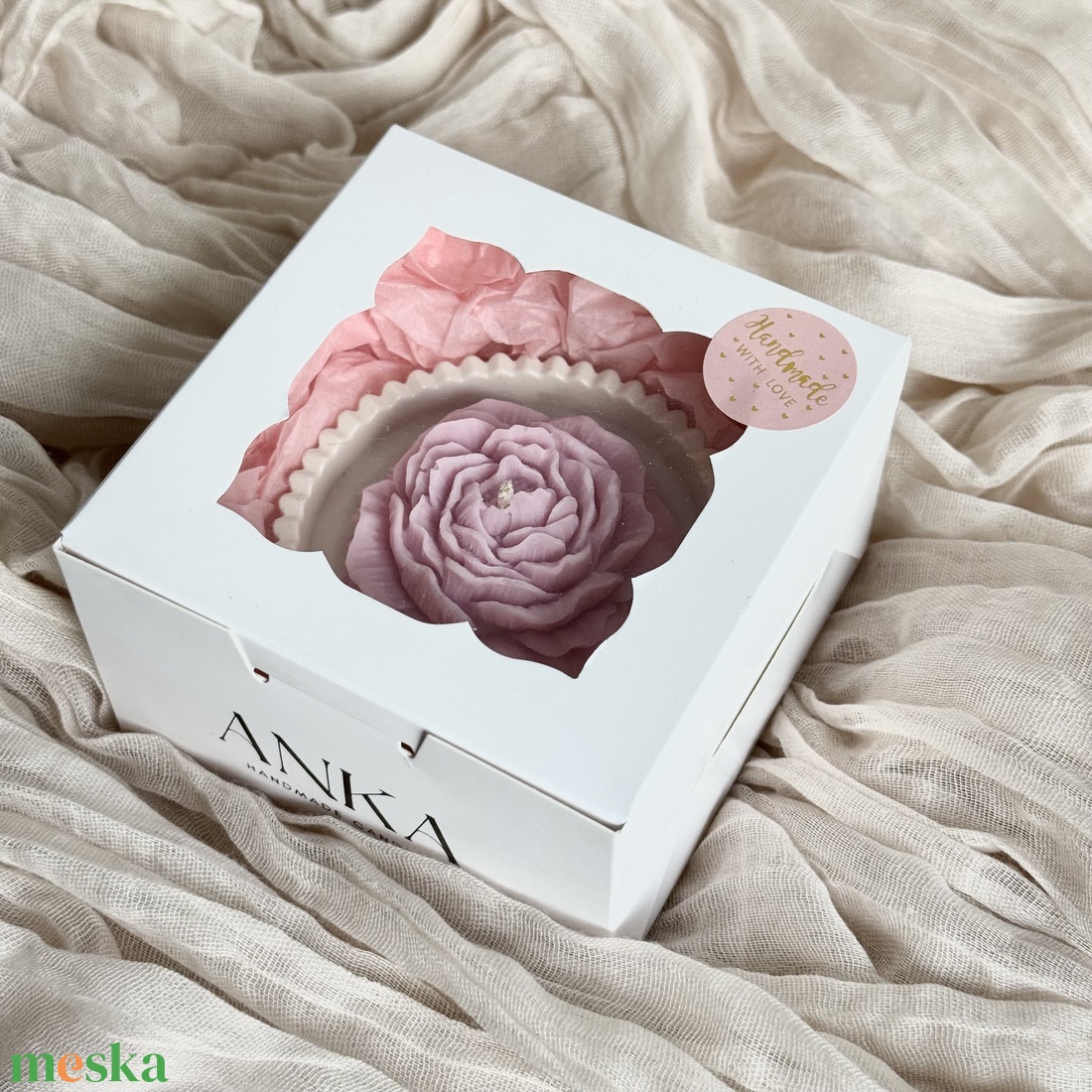 Gyertyatál - Kert Rózsa - otthon & életmód - gyertya, illat, aroma - gyertya - Meska.hu