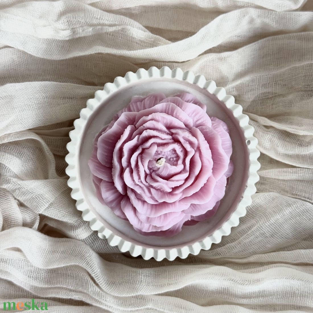 Gyertyatál - Kert Rózsa - otthon & életmód - gyertya, illat, aroma - gyertya - Meska.hu