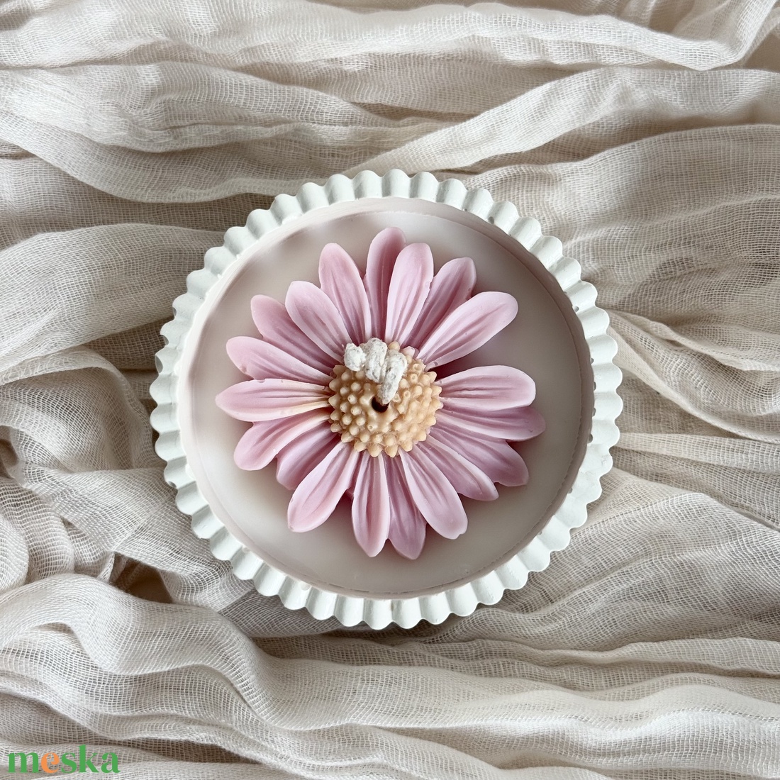 Gyertyatál - Margaréta - otthon & életmód - gyertya, illat, aroma - gyertya - Meska.hu