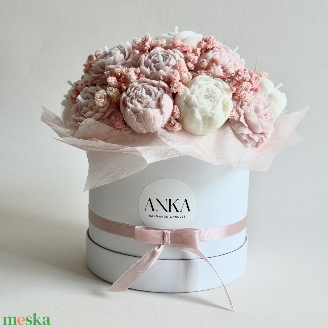 Gyertya Virág Box (M) - esküvő - emlék & ajándék - köszönőajándék - Meska.hu