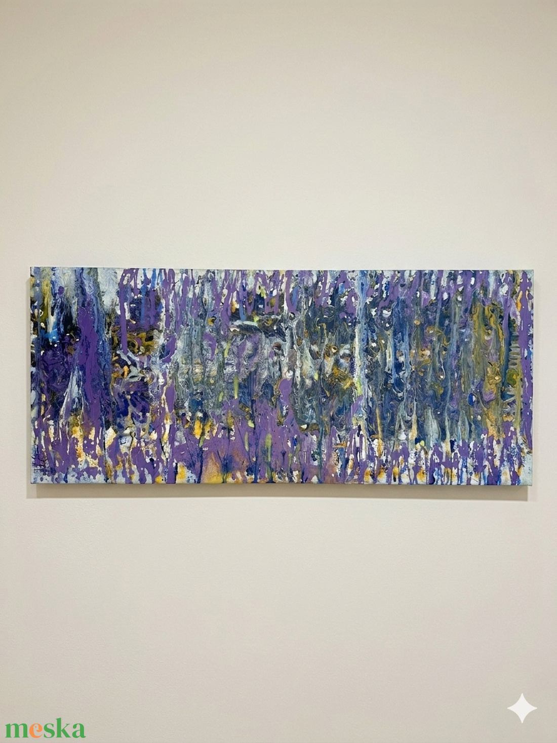 Absztrakt festmény / 30x80 - művészet - festmény - akril - Meska.hu