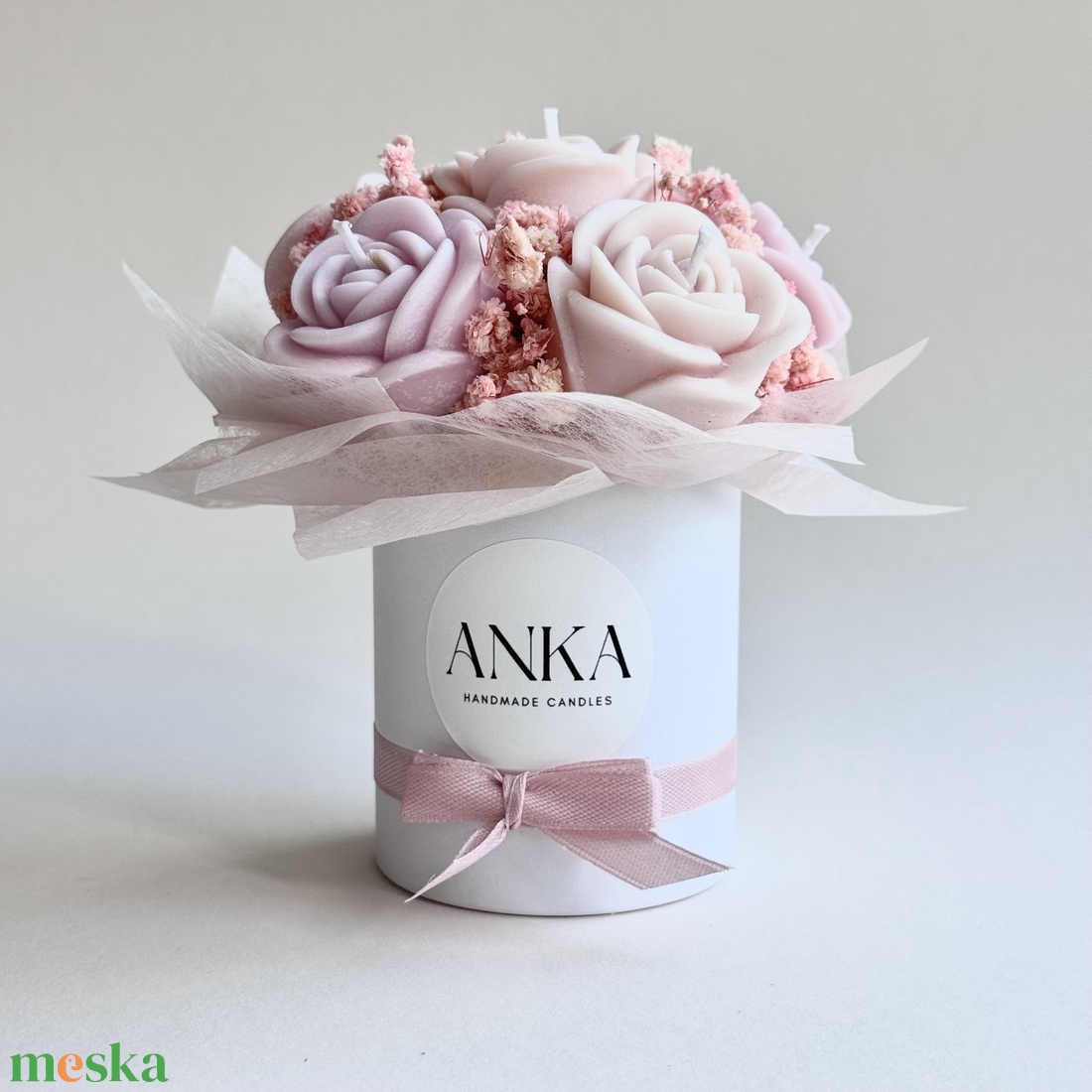 Gyertya Virág Box  (S) - otthon & életmód - gyertya, illat, aroma - gyertya - Meska.hu