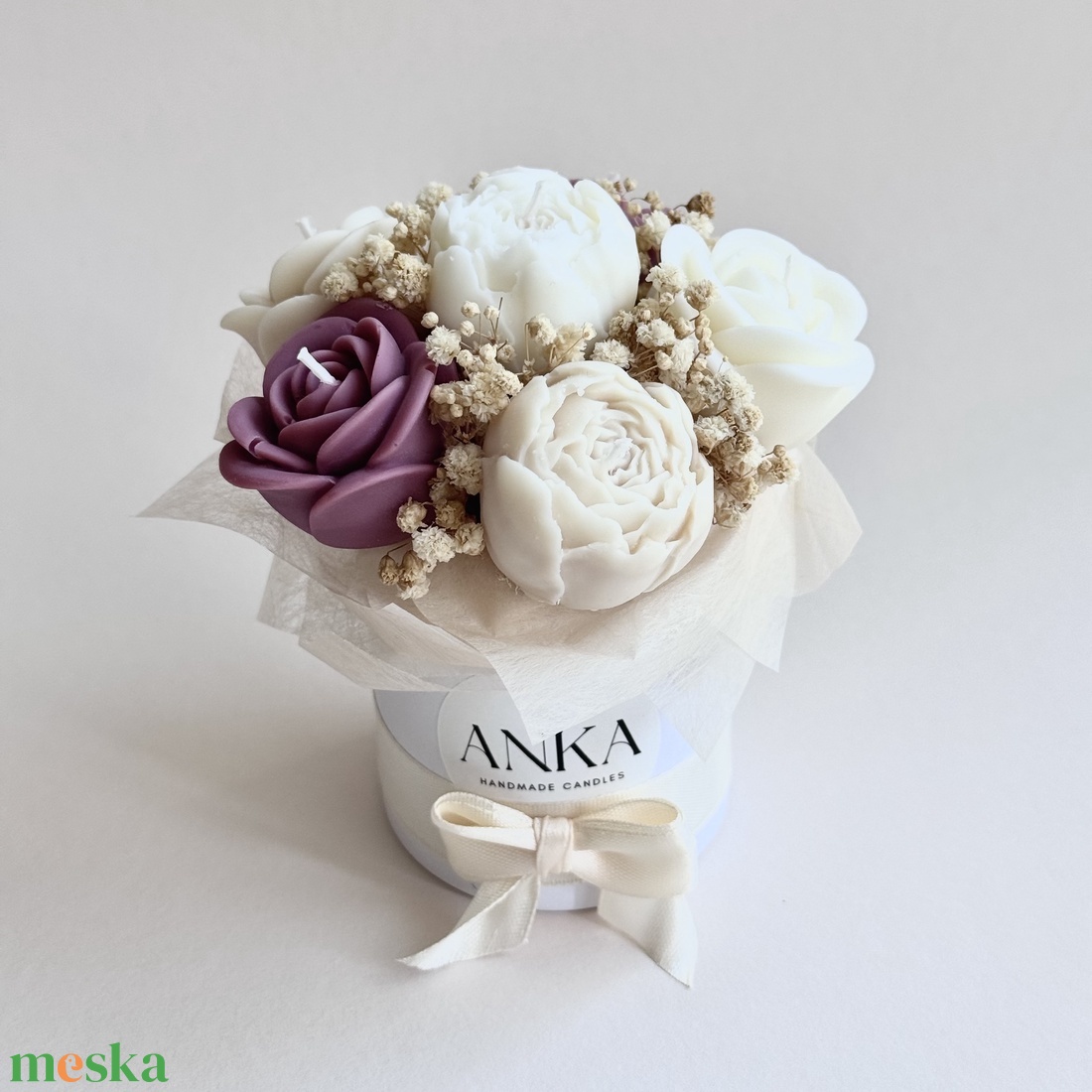 Gyertya Virág Box  (S) - otthon & életmód - gyertya, illat, aroma - gyertya - Meska.hu