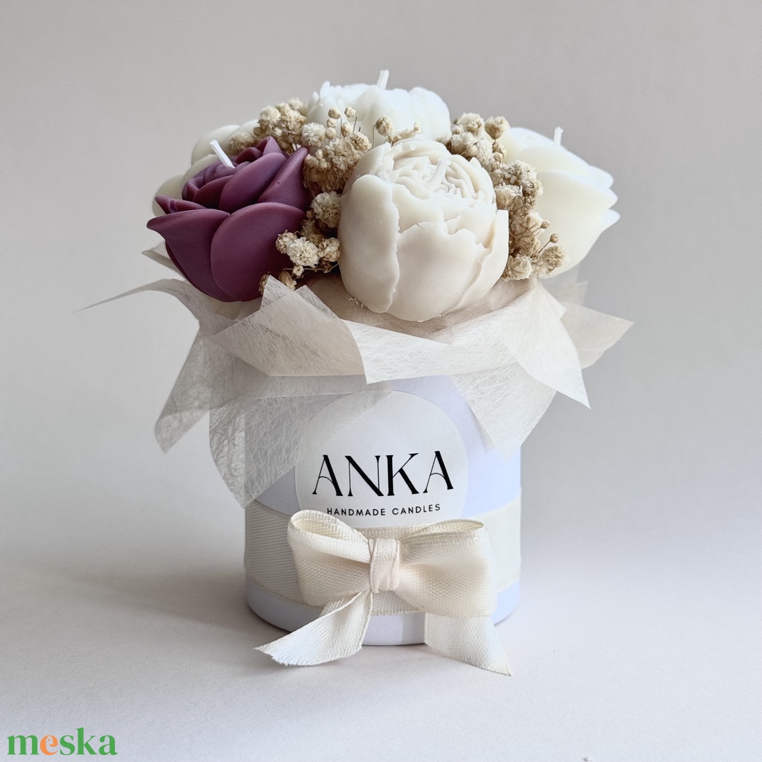 Gyertya Virág Box  (S) - otthon & életmód - gyertya, illat, aroma - gyertya - Meska.hu