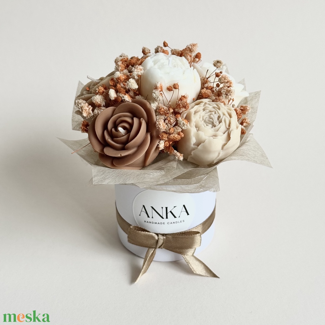 Gyertya Virág Box  (S) - otthon & életmód - gyertya, illat, aroma - gyertya - Meska.hu
