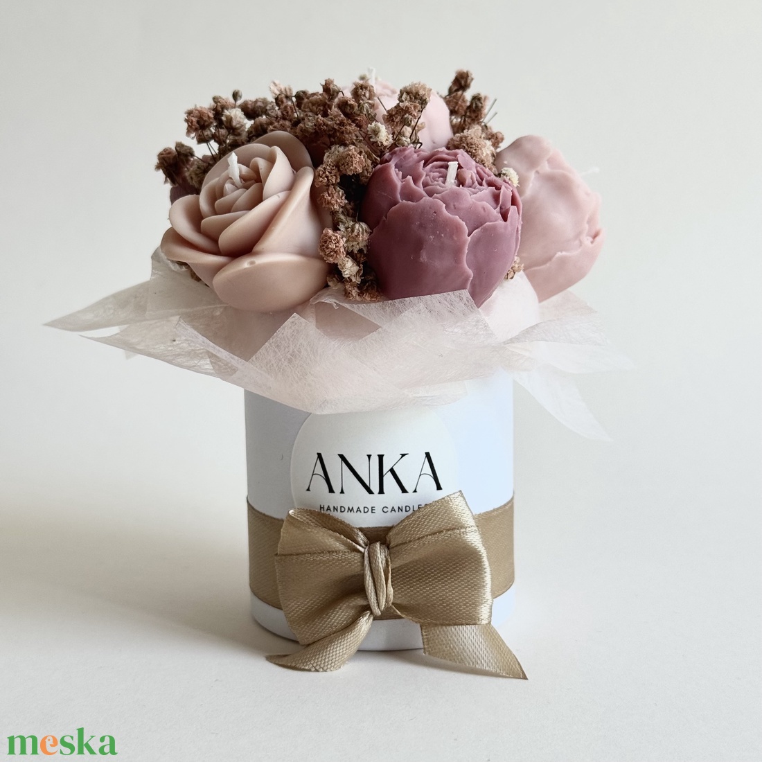 Gyertya Virág Box  (S) - otthon & életmód - gyertya, illat, aroma - gyertya - Meska.hu