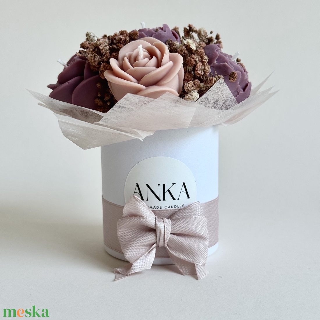 Gyertya Virág Box  (S) - otthon & életmód - gyertya, illat, aroma - gyertya - Meska.hu
