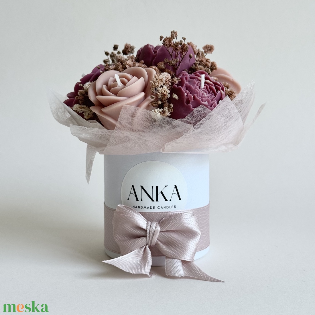 Gyertya Virág Box  (S) - otthon & életmód - gyertya, illat, aroma - gyertya - Meska.hu