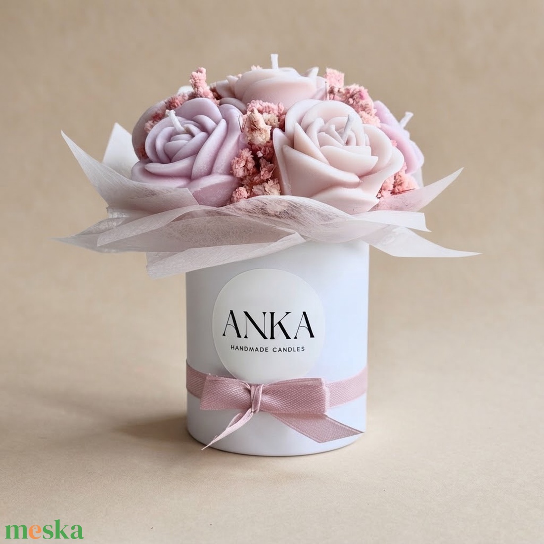 Gyertya Virág Box  (S) - otthon & életmód - gyertya, illat, aroma - gyertya - Meska.hu
