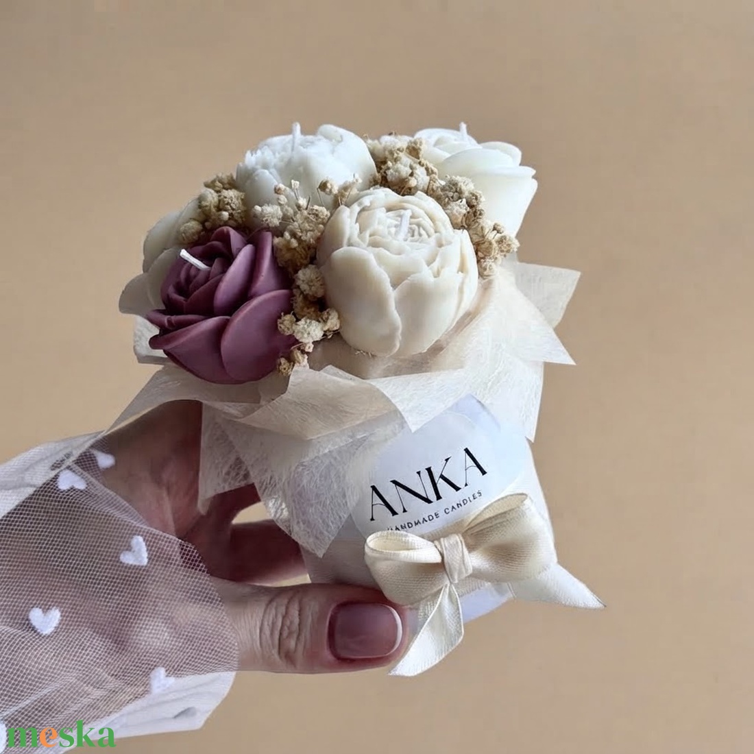 Gyertya Virág Box  (S) - otthon & életmód - gyertya, illat, aroma - gyertya - Meska.hu