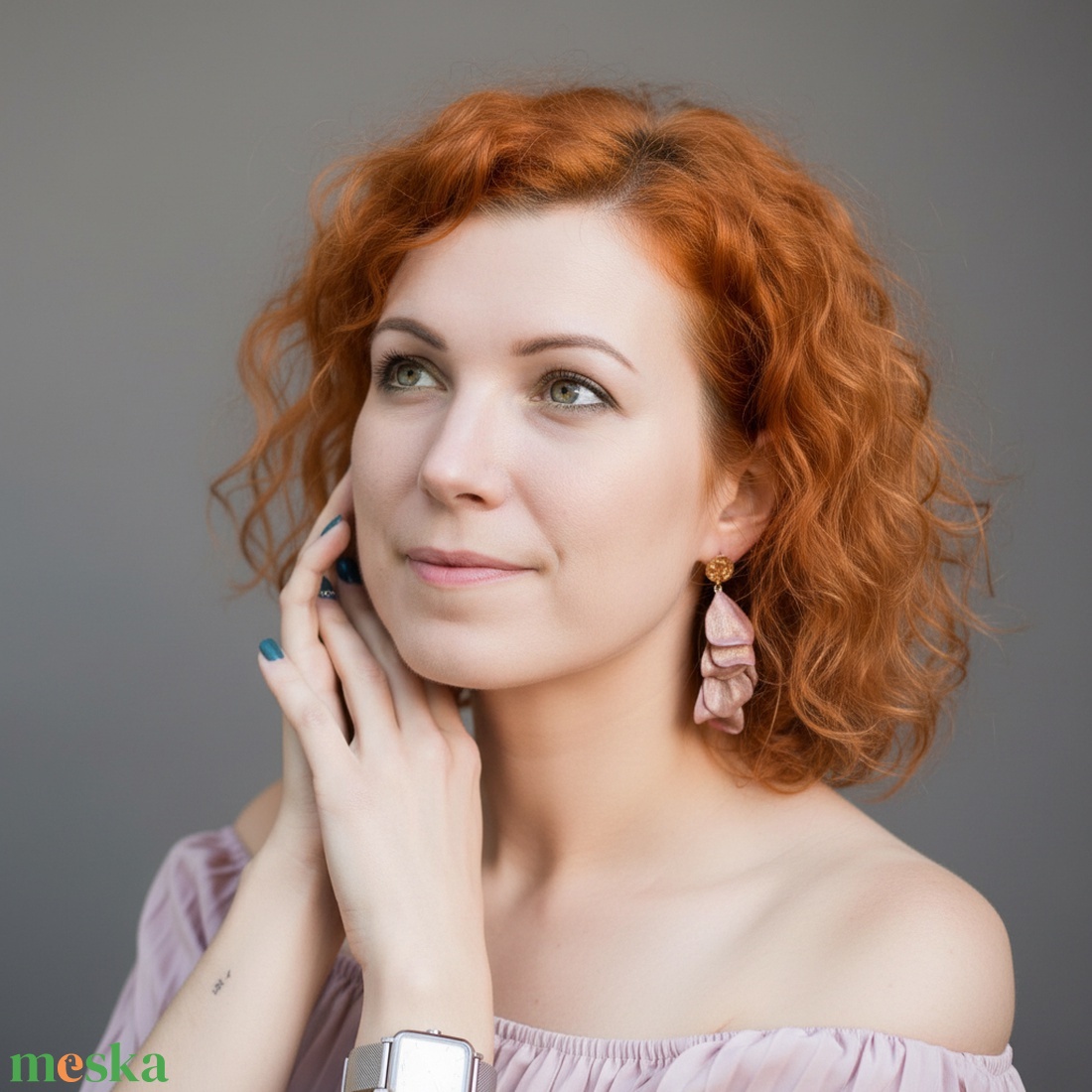 Velvet Symphony fülbevaló Bronz - esküvő - ékszer - fülbevaló - Meska.hu