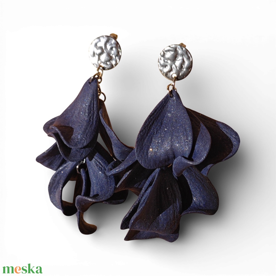 Velvet Symphony fülbevaló Kék  - esküvő - ékszer - fülbevaló - Meska.hu