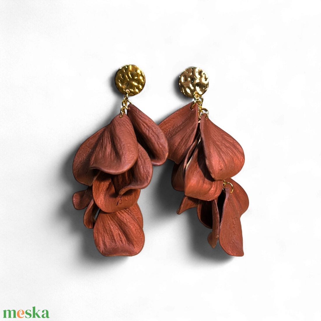 Velvet Symphony fülbevaló Bronz - esküvő - ékszer - fülbevaló - Meska.hu