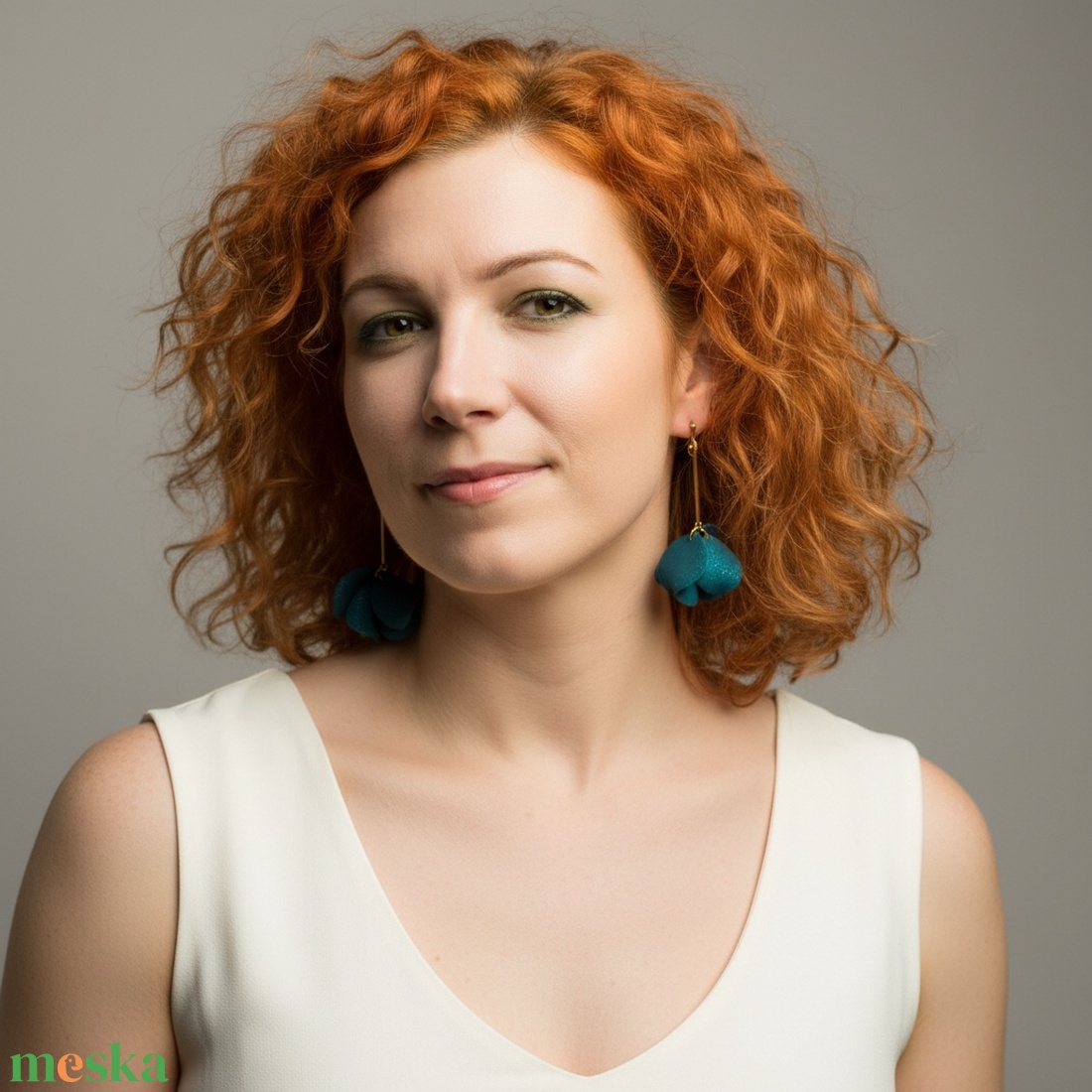 Veilora fülbevaló Rózsaarany - ékszer - fülbevaló - lógó fülbevaló - Meska.hu