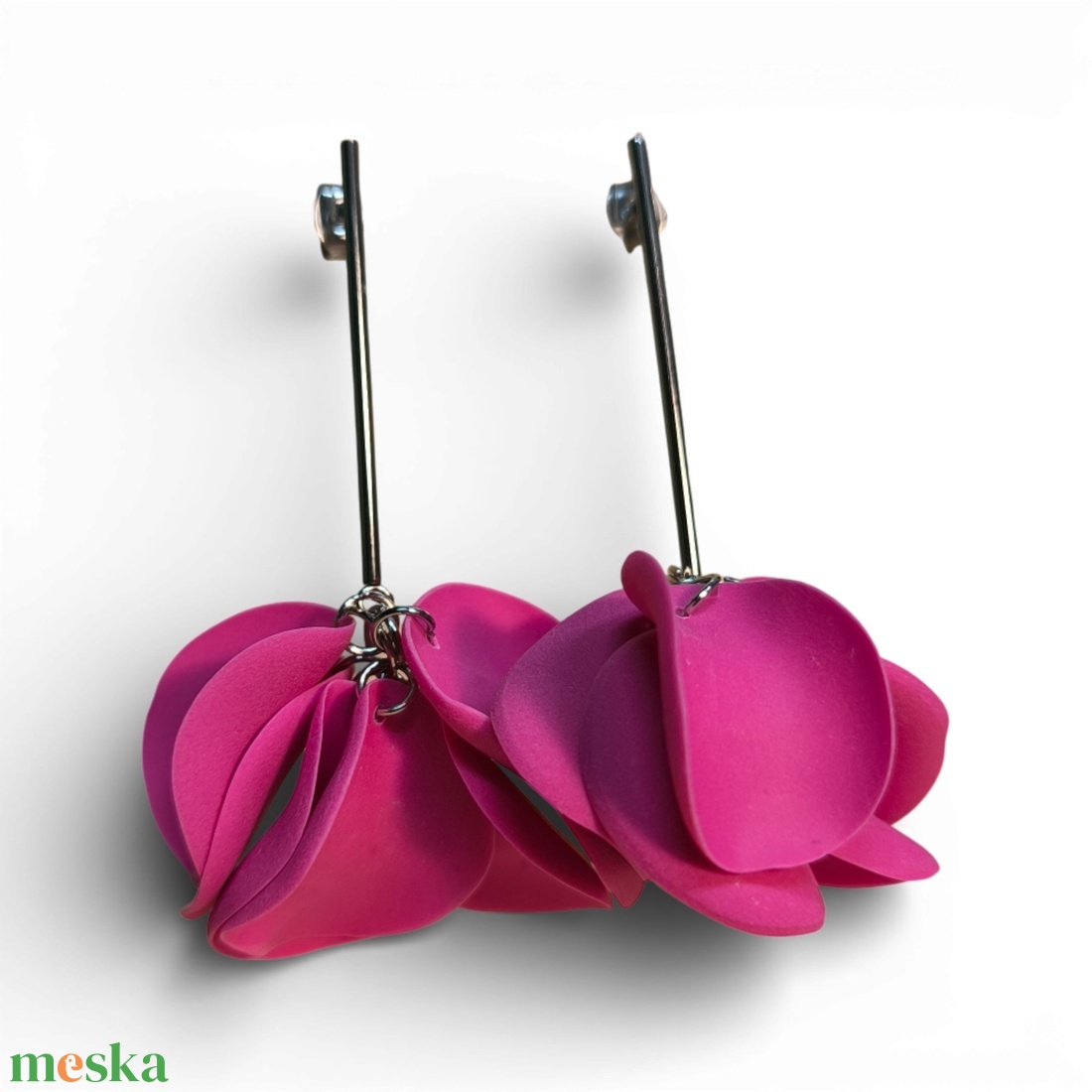 Veilora fülbevaló Pink - ékszer - fülbevaló - lógó fülbevaló - Meska.hu