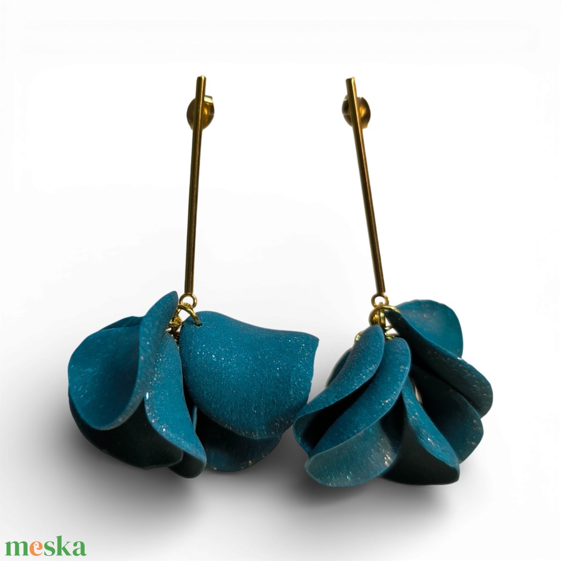 Veilora fülbevaló Zöld - ékszer - fülbevaló - lógó fülbevaló - Meska.hu