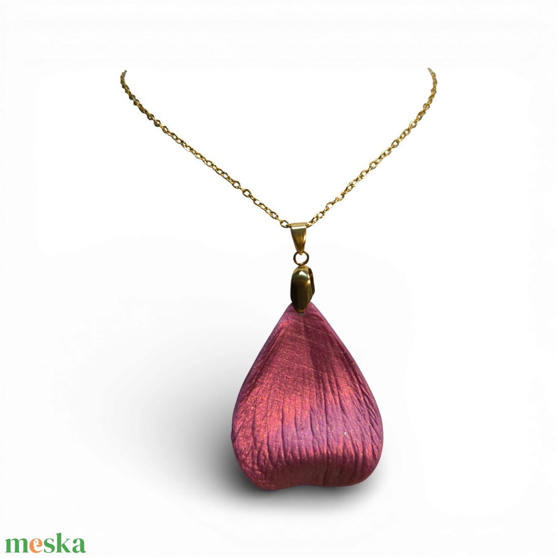 Spirit of the Leaves nyaklánc Bordó - ékszer - nyaklánc - medálos nyaklánc - Meska.hu