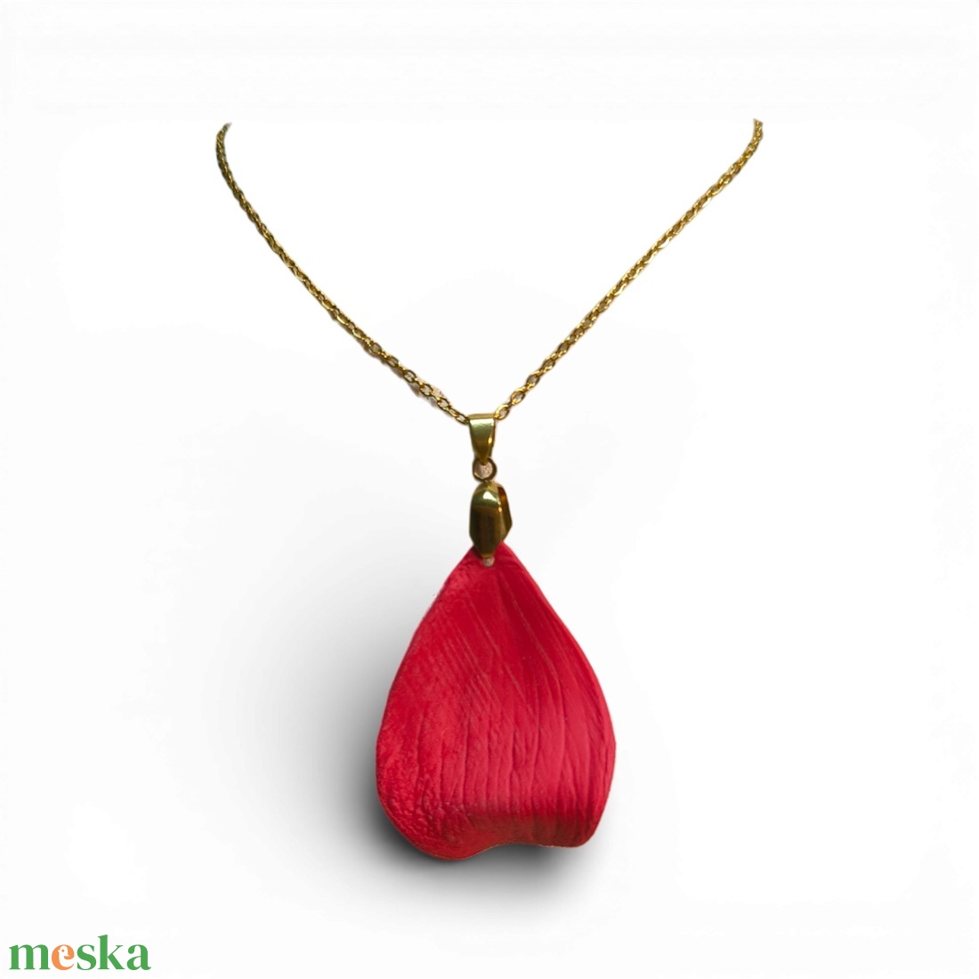 Spirit of the Leaves nyaklánc Piros - ékszer - nyaklánc - medálos nyaklánc - Meska.hu