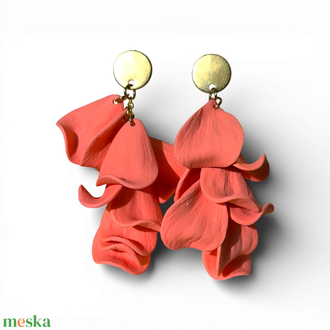 Velvet Symphony fülbevaló Grapefruit - ékszer - fülbevaló - lógó fülbevaló - Meska.hu