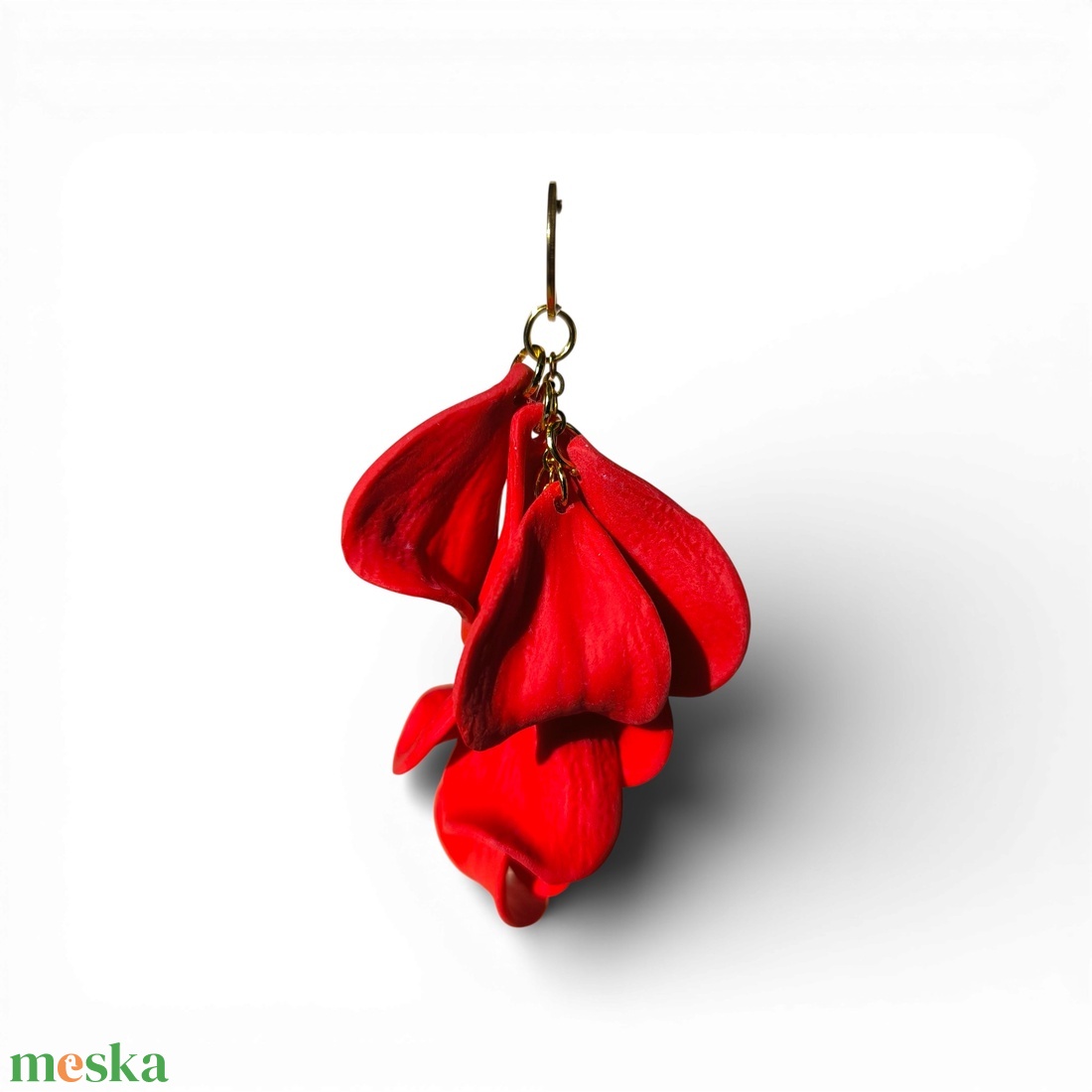 Velvet Symphony fülbevaló Indián Piros - ékszer - fülbevaló - lógó fülbevaló - Meska.hu