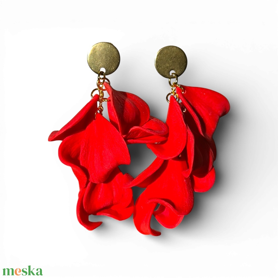 Velvet Symphony fülbevaló Indián Piros - ékszer - fülbevaló - lógó fülbevaló - Meska.hu