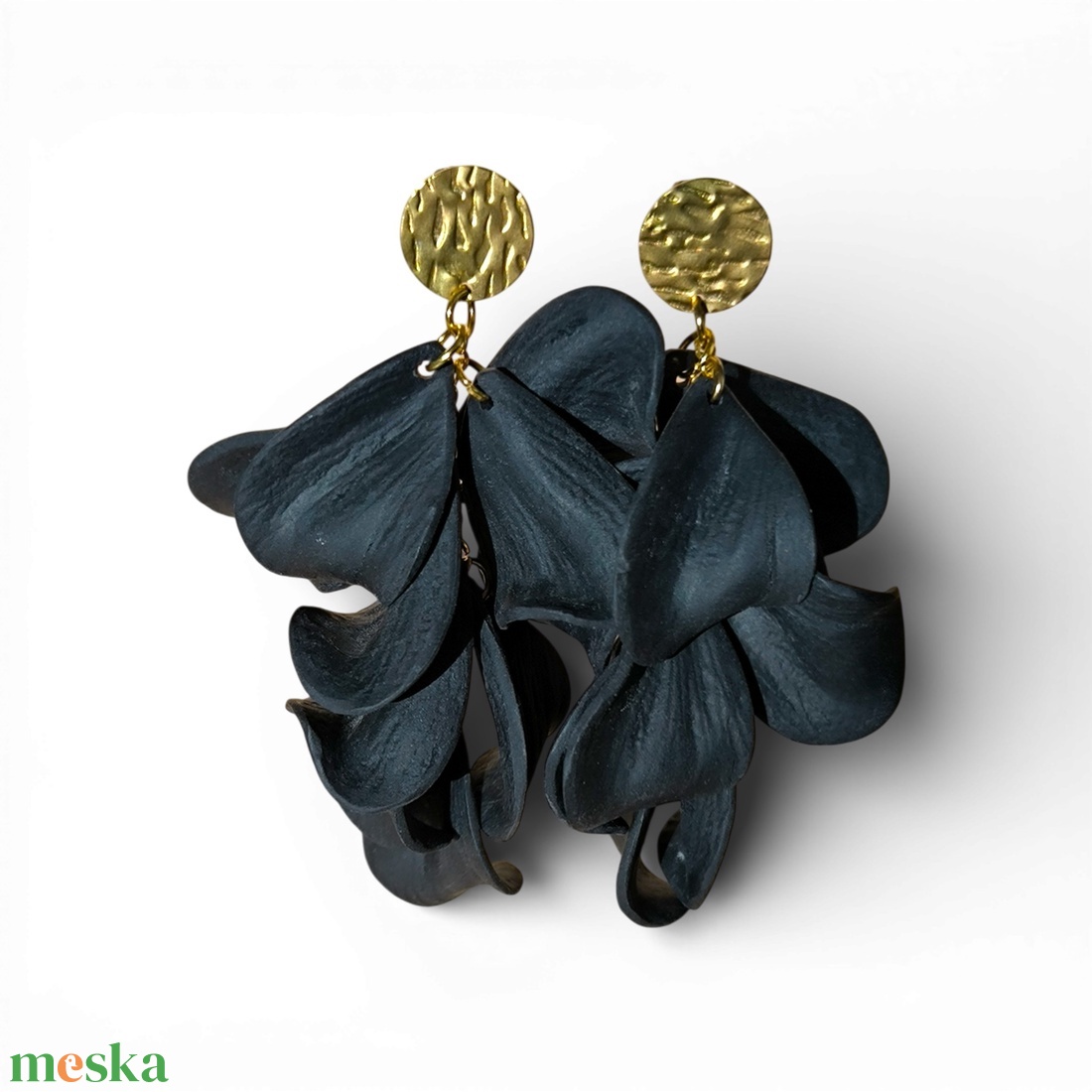 Velvet Symphony fülbevaló Fekete - ékszer - fülbevaló - lógó fülbevaló - Meska.hu