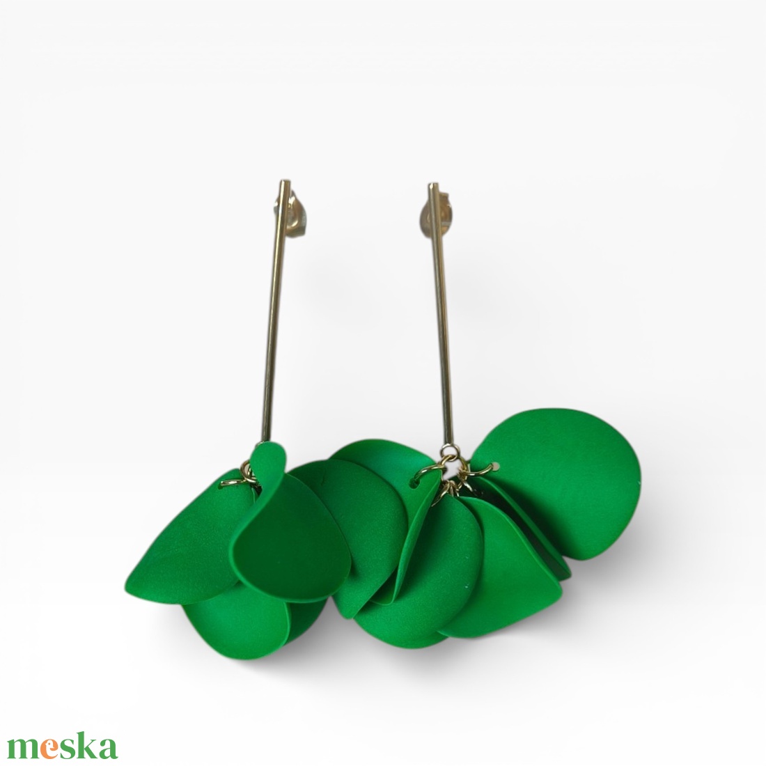 Veilora fülbevaló Trópusi Zöld - ékszer - fülbevaló - lógó fülbevaló - Meska.hu