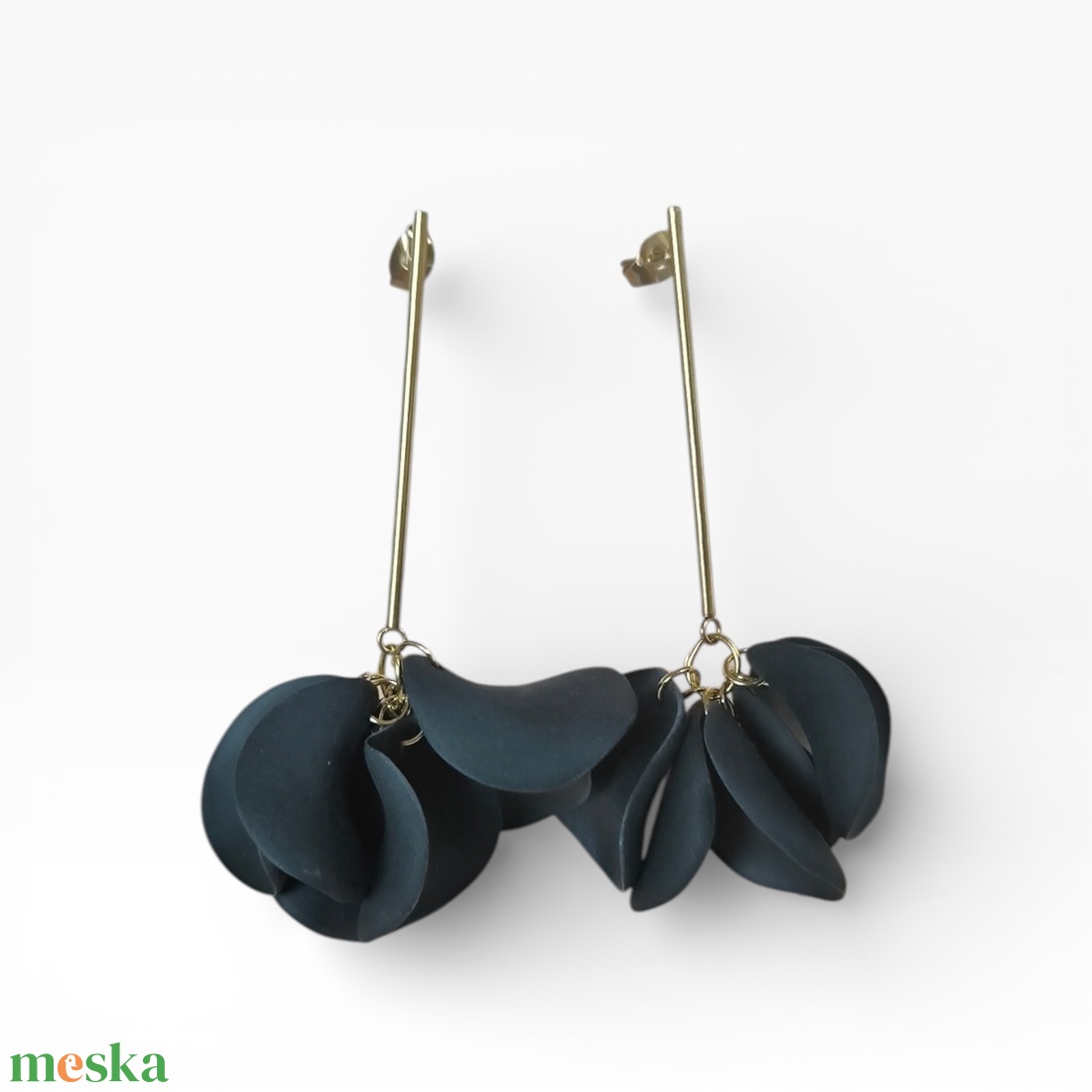 Veilora fülbevaló Fekete - ékszer - fülbevaló - lógó fülbevaló - Meska.hu