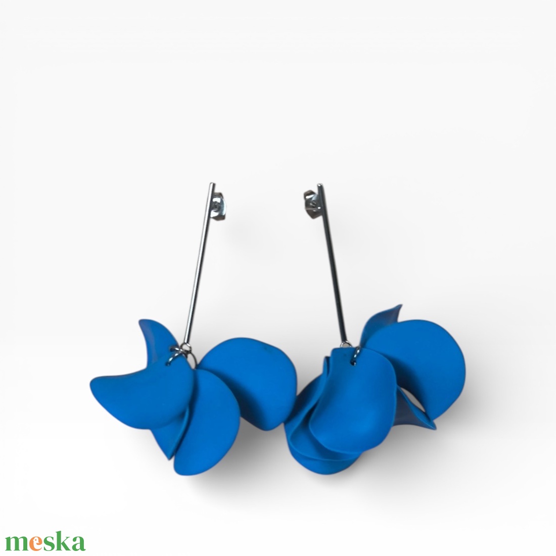 Veilora fülbevaló Óceánkék - ékszer - fülbevaló - lógó fülbevaló - Meska.hu