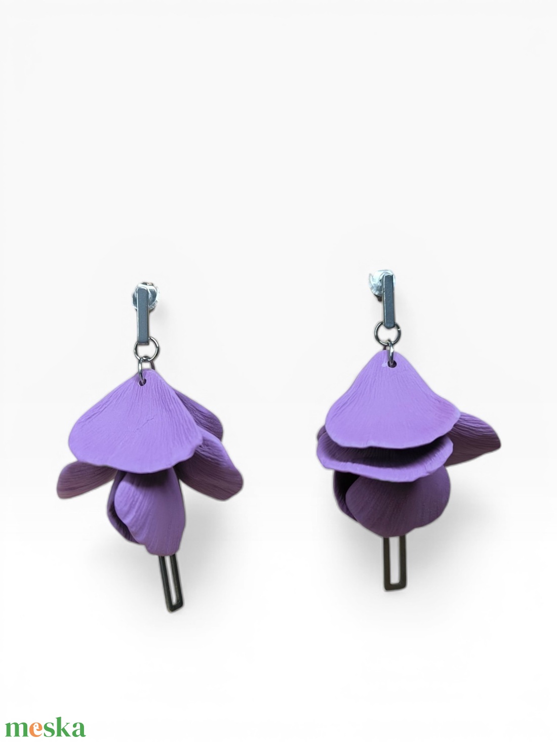 Lyra Noir fülbevaló Áfonya - ékszer - fülbevaló - lógó fülbevaló - Meska.hu