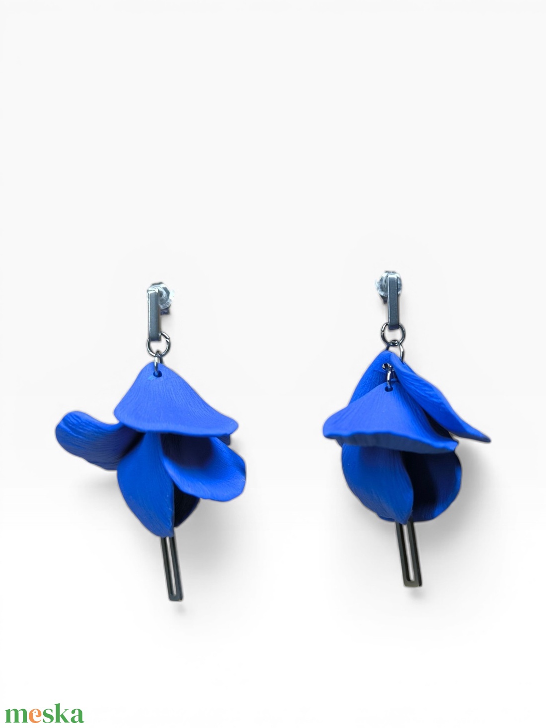 Lyra Noir fülbevaló Óceánkék - ékszer - fülbevaló - lógó fülbevaló - Meska.hu