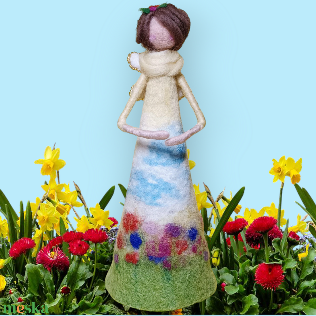 Tavasztündér Nemez Lámpás kiegészítőkkel - otthon & életmód - dekoráció - asztal és polc dekoráció - asztaldísz - Meska.hu