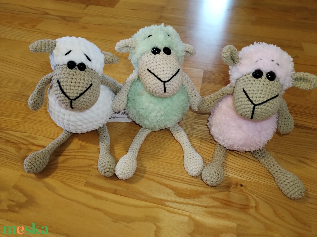 Horgolt bárány - játék & sport - plüssállat & játékfigura - plüss bárány - Meska.hu