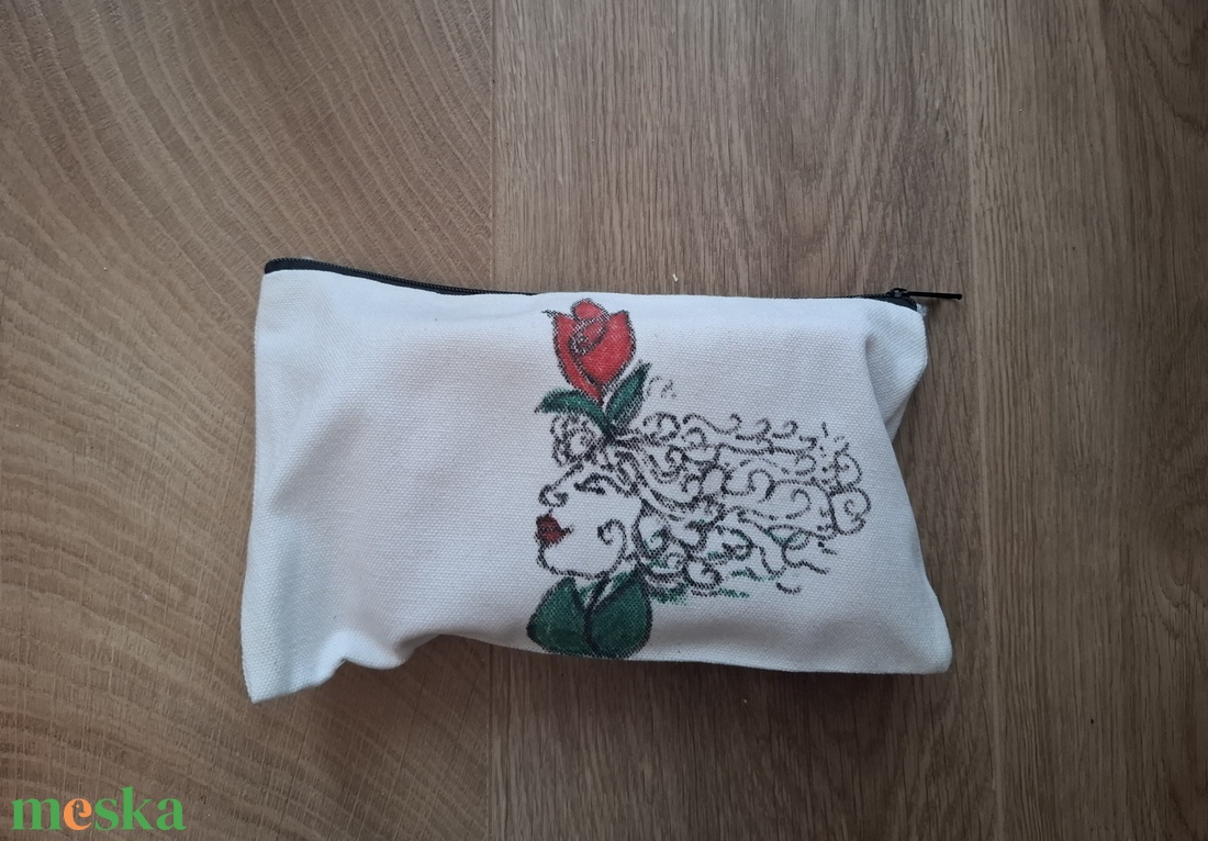 Tulipánálom kézzel díszített neszesszer - táska & tok - neszesszer - Meska.hu