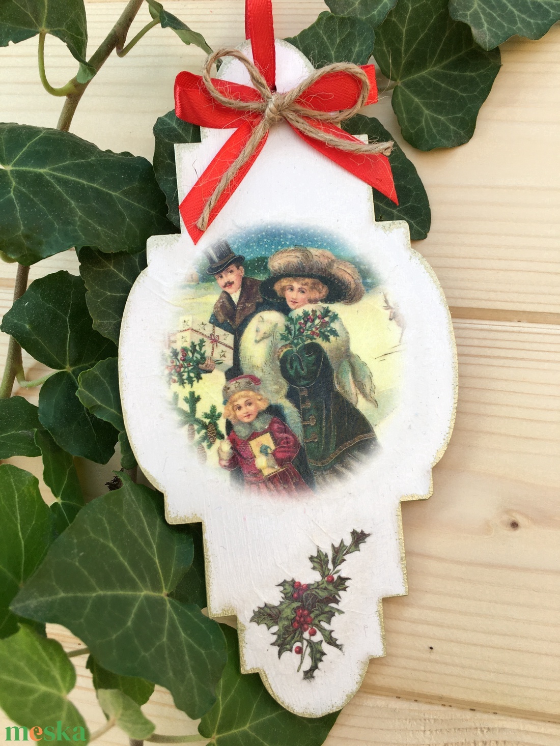 Karácsonyi ajtódísz - karácsony - karácsonyi lakásdekoráció - karácsonyi ajtódíszek - Meska.hu