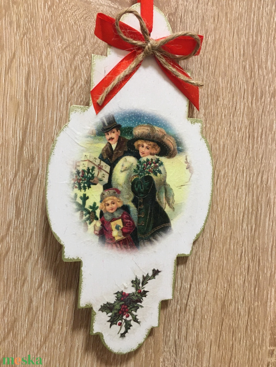 Karácsonyi ajtódísz - karácsony - karácsonyi lakásdekoráció - karácsonyi ajtódíszek - Meska.hu