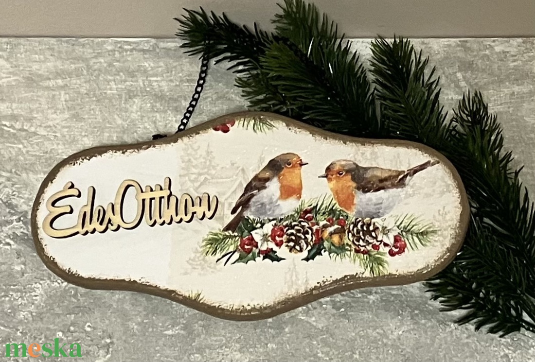 Havas madaras ajtókopogtató - karácsony - adventi díszek - adventi ajtódísz - Meska.hu Havas madaras ajtókopogtató - karácsony - adventi díszek - adventi ajtódísz - Meska.hu