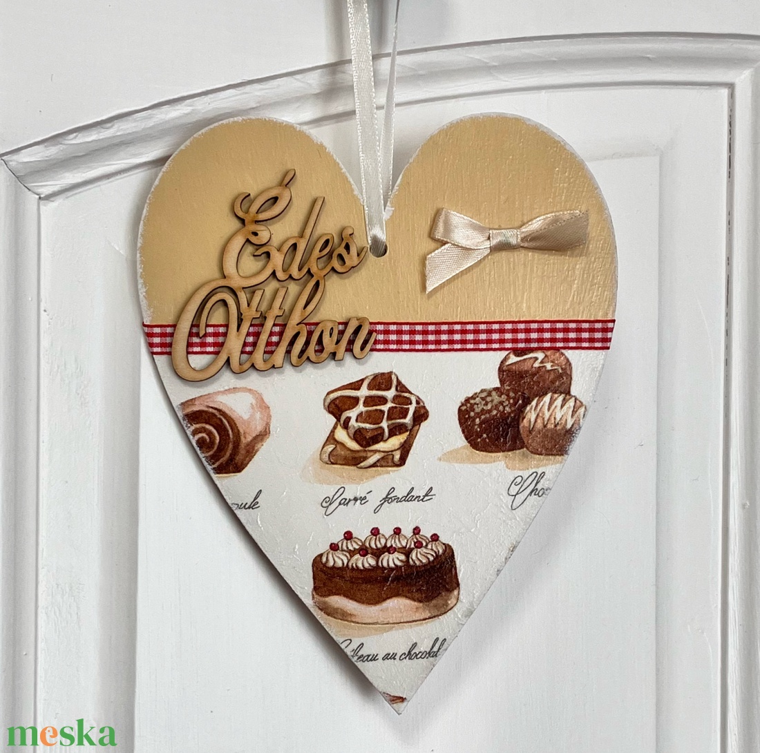 Dekupázsolt ajtókopogtató / konyhai dekor - otthon & életmód - dekoráció - ajtó- és ablak dekoráció - ajtótábla - Meska.hu