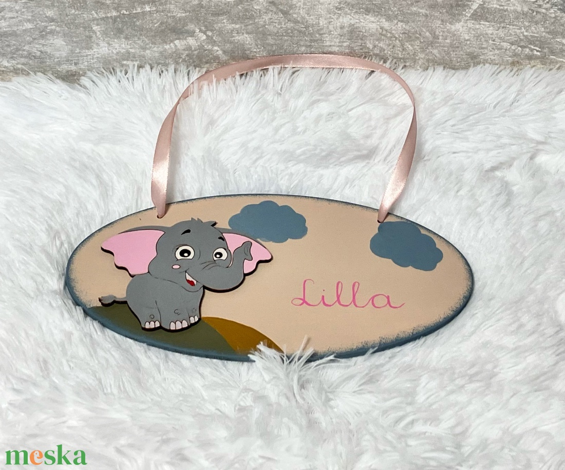 Névre szóló névtábla lányoknak - babaszoba dekor  - baba - mama - babaszoba dekoráció - gyerek névtábla - Meska.hu