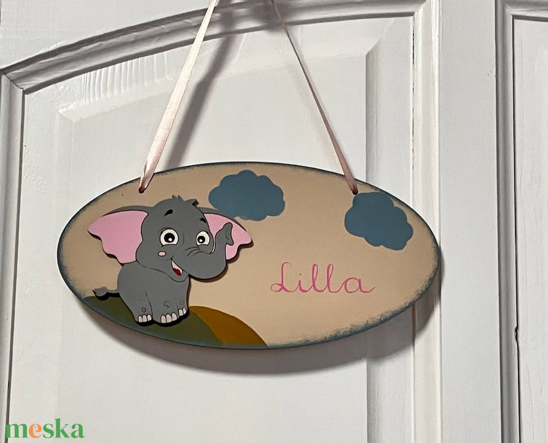 Névre szóló névtábla lányoknak - babaszoba dekor  - baba - mama - babaszoba dekoráció - gyerek névtábla - Meska.hu