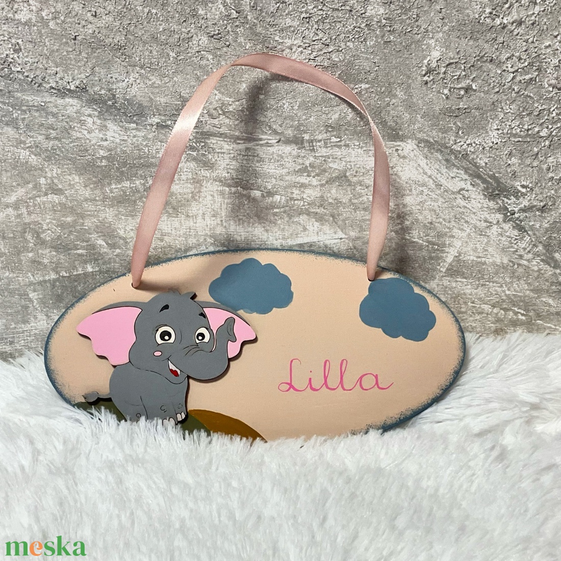 Névre szóló névtábla lányoknak - babaszoba dekor  - baba - mama - babaszoba dekoráció - gyerek névtábla - Meska.hu